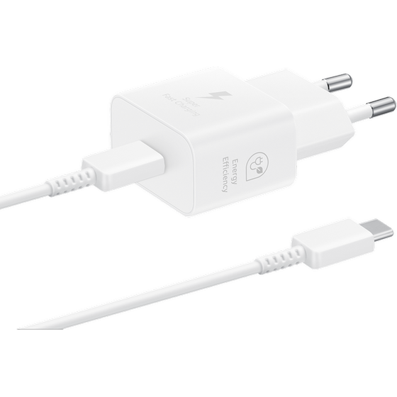 Φορτιστής Πρίζας Samsung Power Adapter USB-C 25W με Καλώδιο - Λευκό image 3
