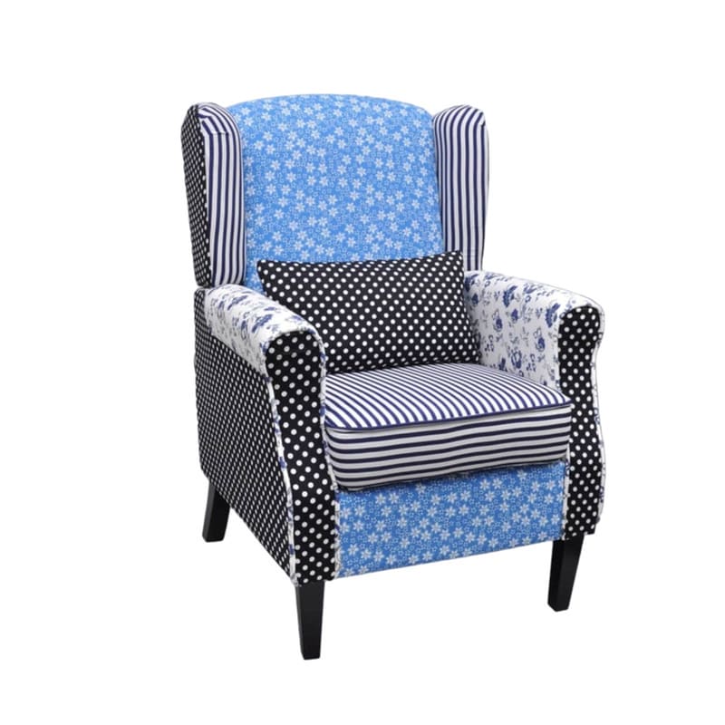 Πολυθρόνα Μπερζέρα VidaXL Patchwork από Ύφασμα - Πολύχρωμη