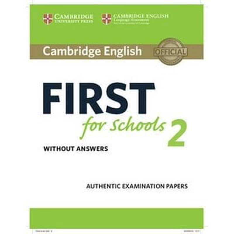 Cambridge English First for Schools 2 Students Book without answers