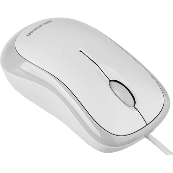 Microsoft Basic Ενσύρματο Ποντίκι Λευκό image 1