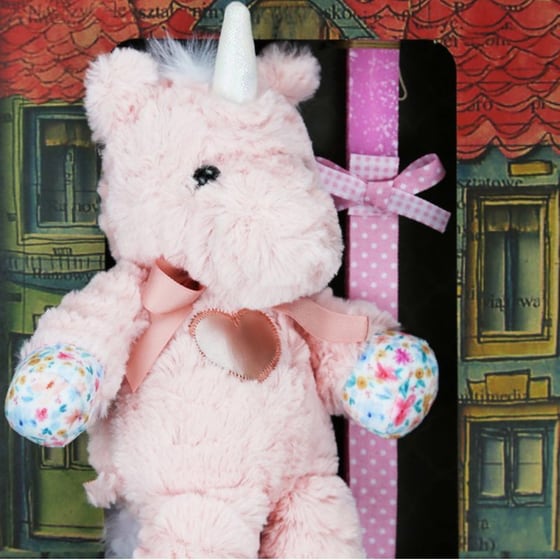 Λαμπάδα&nbsp;Synchronia&nbsp;Λούτρινος&nbsp;Μονόκερος&nbsp;Heart&nbsp;Ροζ image 2