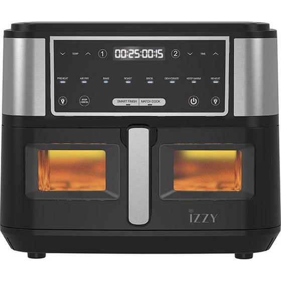 IZZY IZ-8225 με Διπλό Αποσπώμενο Κάδο 2600 W 10 L Μαύρο Φριτέζα Αέρος image 0
