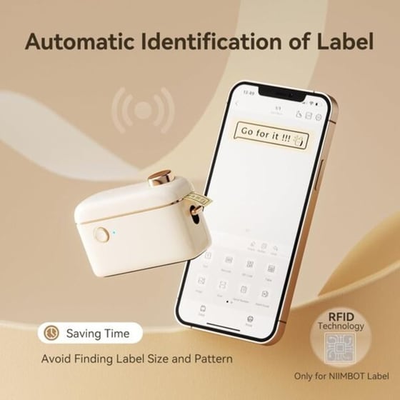 NIIMBOT Thermal H1S-BG Beige Θερμικός Εκτυπωτής image 6