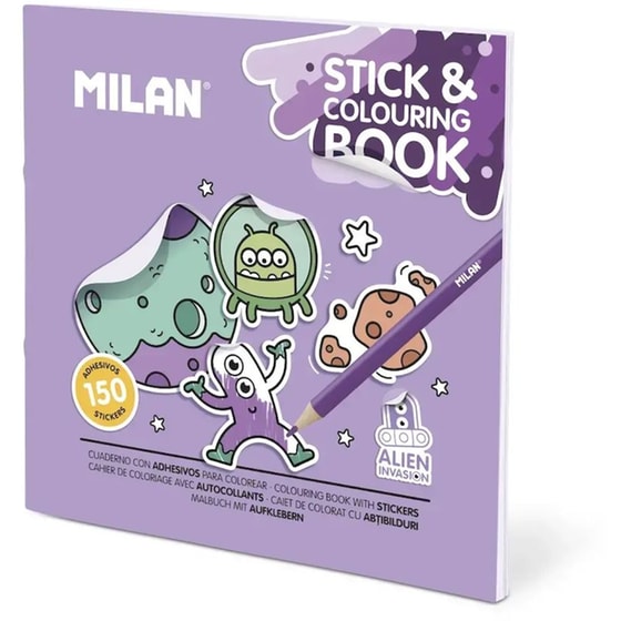 Colouring Book Milan με Αυτοκόλλητα Alien Invasion image 0