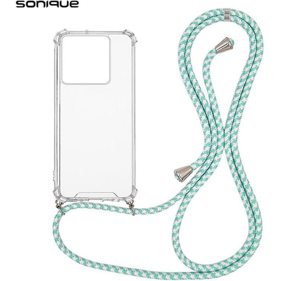 Θήκη Σιλικόνης Με Κορδόνι Sonique Armor Clear Xiaomi Redmi Note 13 Pro 5g / Poco X6 5g Rainbow Βεραμάν image 0