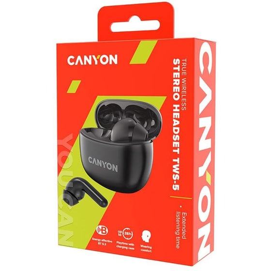 Ασύρματα Ακουστικά Canyon CNS‑TWS5B - Μαύρο image 3