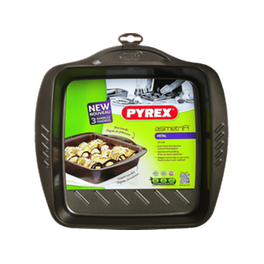 Ορθογώνιο Ταψί PYREX ASIMETRIA από Αλουμίνιο με Αντικολλητική Επίστρωση 24 cm Μαύρο