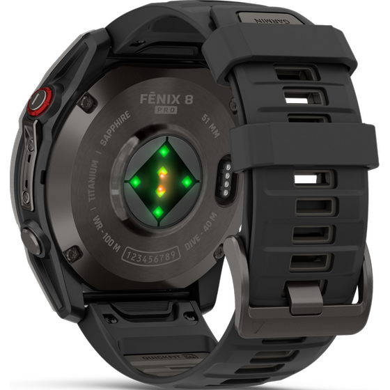 Smartwatch Garmin Fenix 8 Pro 51mm - Titanium Carbon Gray DLC with Black and Pebble Gray image 5