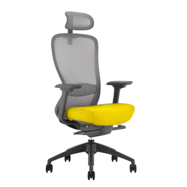 Καρέκλα Γραφείου ErgoAction Action Chair Vx Grey - Κίτρινη
