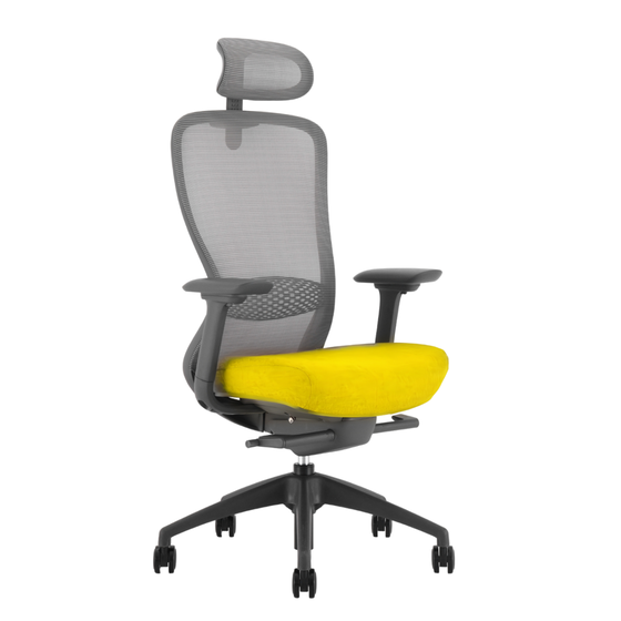 Καρέκλα Γραφείου ErgoAction Action Chair Vx Grey - Κίτρινη image 0