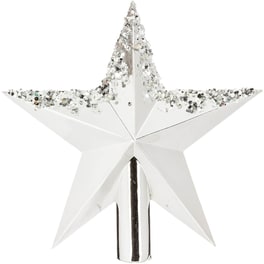 Χριστουγεννιάτικο Στολίδι Spitishop A-s Beads Silver 184436 Πλαστικό 1 Τμχ - Κορυφή Δέντρου