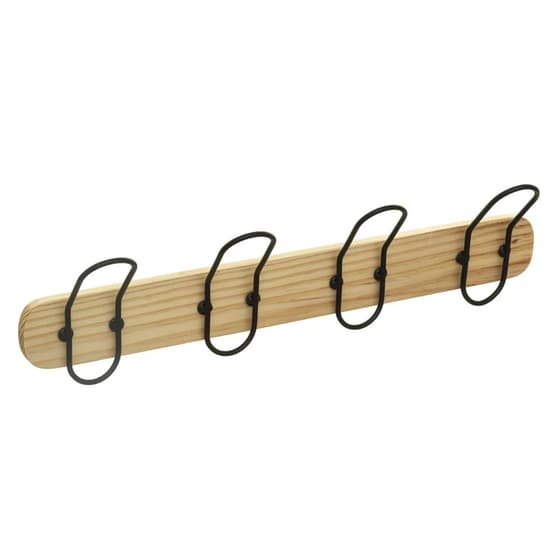 Κρεμάστρα Τοίχου Spitishop F-v Staple 160423 Ξύλινο 50x7x13.5cm - Φυσικό image 0