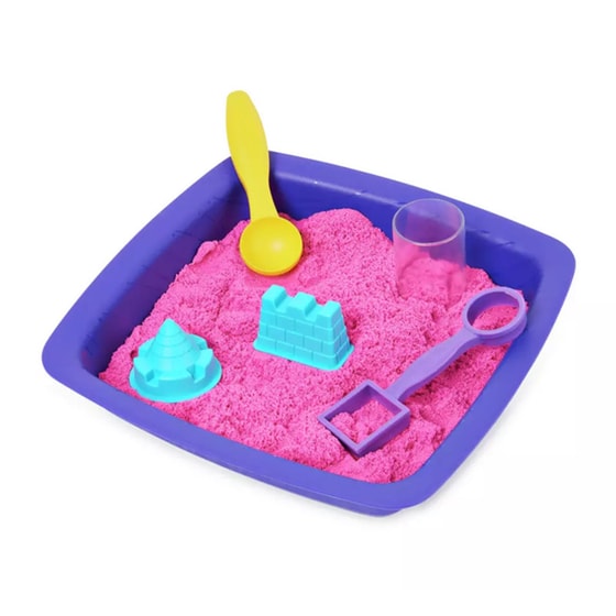 Spin Master Kinetic Sand Shimmer - Sparkle Sandcastle Set (Pink) (6063520) image 1