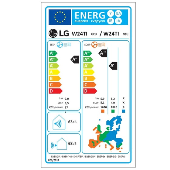 LG W24TI-NEU/UEU Κλιματιστικό Inverter 24.000 BTU A++/A+++ image 3