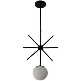 Κρεμαστό Φωτιστικό Οροφής Serenity 3 Μεταλλικό 34 cm - Μαύρο