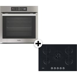 WHIRLPOOL AKZ9 6220  & GOWL 728/NB Inox Eντοιχιζόμενο Σετ Φούρνος και Εστία