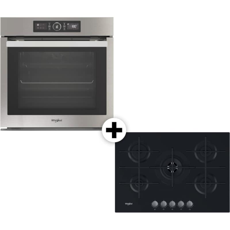 WHIRLPOOL WHIRLPOOL AKZ9 6220 GOWL 728/NB Inox Eντοιχιζόμενο Σετ Φούρνος και Εστία