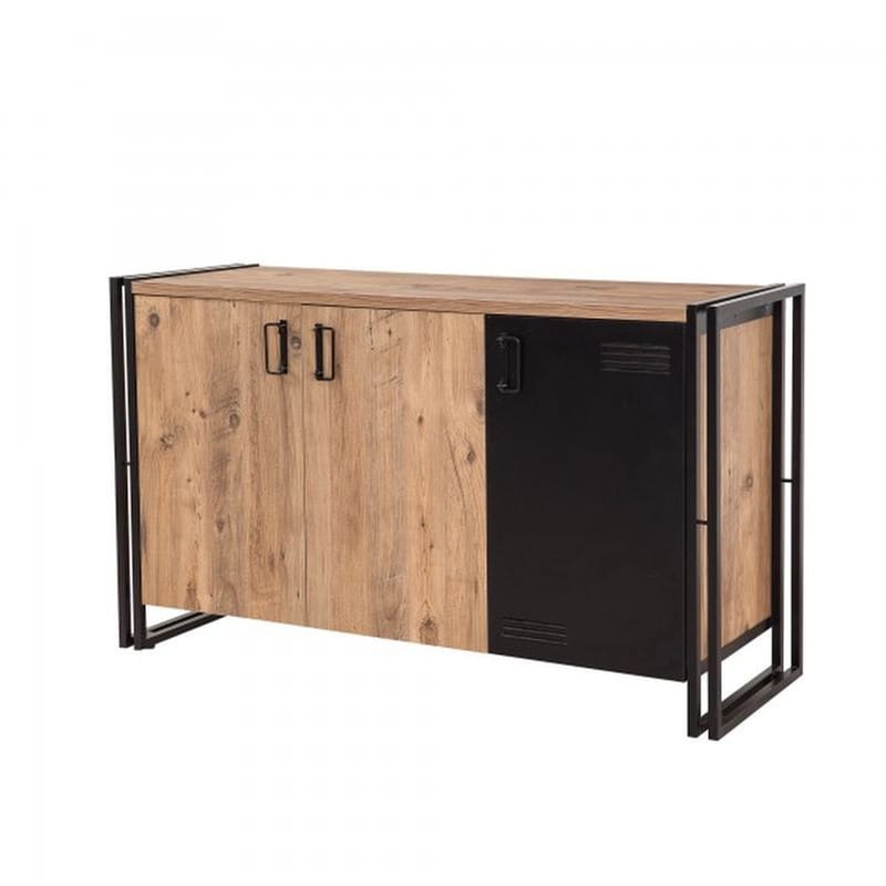 Μπουφές 24Mall Cosmo από Μοριοσανίδα/Μέταλλο 140x45x80 cm - Καφέ/Μαύρος