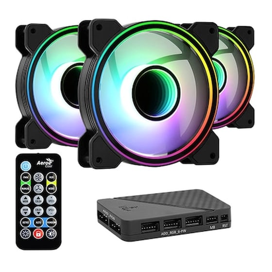 Case Fan Aerocool Mirage-12Pro 120mm RGB - 3τμχ image 0