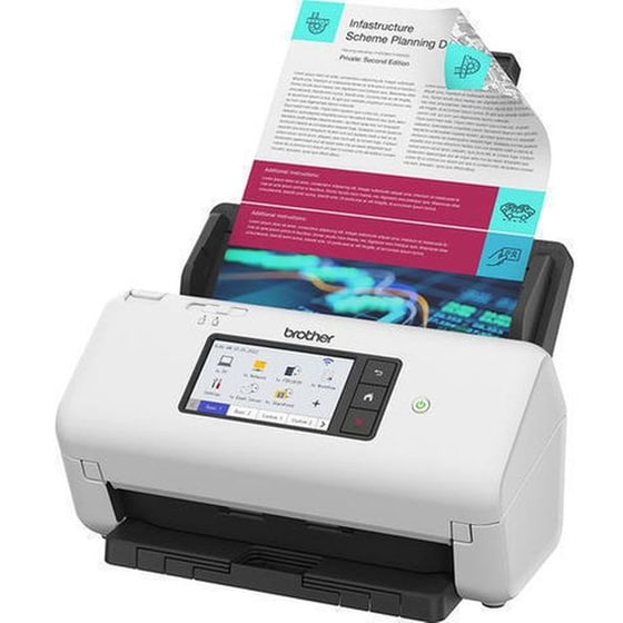 Brother ADS-4700W Σαρωτής εγγράφων A4 Sheetfed Optical 600 DPI με WiFi και Ethernet - Λευκό image 5