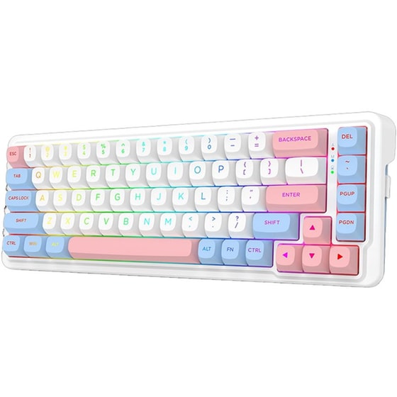 Redragon K709WBP Gaming Μηχανικό Ασύρματο 2.4 GHz/Bluetooth Πληκτρολόγιο RGB Μαύρο (US) image 1