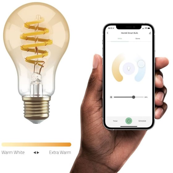 Έξυπνη Λάμπα Hombli Smart E27 A60 Filament 5.5 W - Ρυθμιζόμενο Λευκό image 3