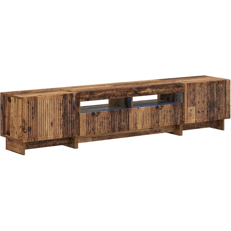 Έπιπλο Τηλεόρασης VidaXL με LED 5 τμχ 198 x 35 x 43 cm - Παλαιωμένο Ξύλο
