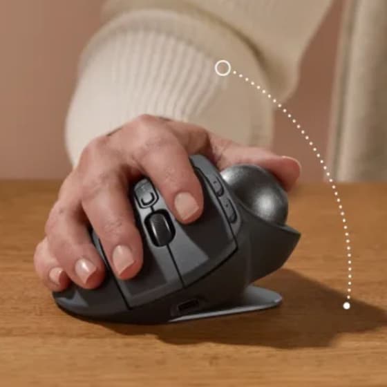 Logitech Ασύρματο Ποντίκι MX Ergo S Graphite image 5