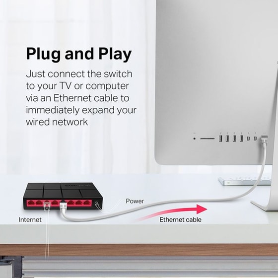 Mercusys MS108G Network Switch Unmanaged Gigabit Ethernet (1000 Mbps) image 3