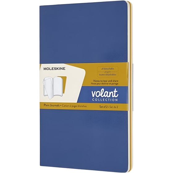 Σημειωματάριο Moleskine Plain Μπλε Large (2 Τεμάχια) image 0