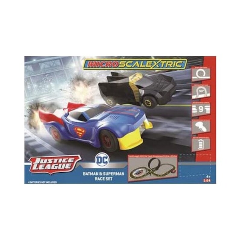 Micro Scalextric Justice League με μπαταρίες- New Tooling 2019