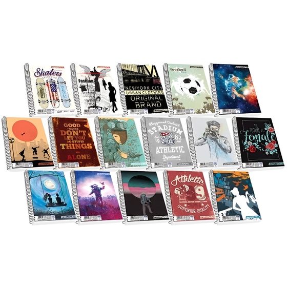 Τετράδιο Σπιράλ SKAG Α4 5 Θεμάτων 200 Φύλλων (1 Τεμάχιο) image 0