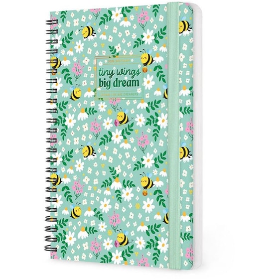 Ημερολόγιο Εβδομαδιαίο 2027 16Μ Σπιράλ Large Bee Green image 2