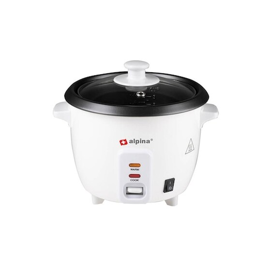 Παρασκευαστής Ρυζιού Rice Cooker 300w 18x21x21 Cm Χωρητικότητας 0.6l, Alpina image 3