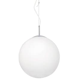 Φωτιστικό Οροφής Μονόφωτο Aca Luna από Γυαλί 35x35x35-120 cm - Λευκό