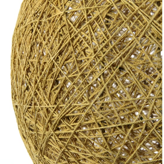 Πλεκτό Σφαιρικό Αμπαζούρ Home Deco Factory La10303 30 cm - Κίτρινο image 3
