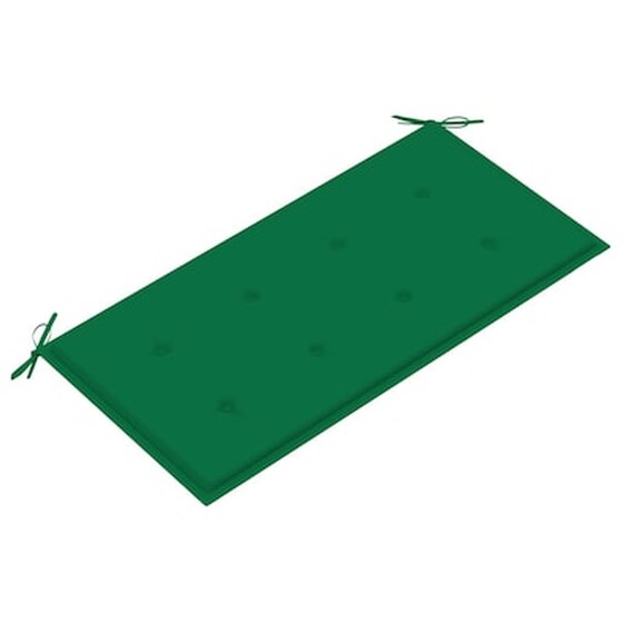 Παγκάκι Κήπου VidaXL με Μαξιλάρι 112x55x94 cm από Μασίφ Ξύλο Teak - Πράσινο image 5