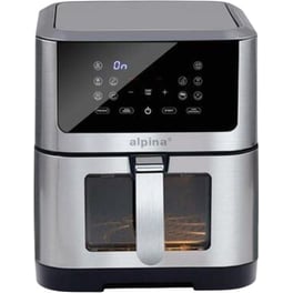ALPINA 1800W με Αποσπώμενο Κάδο 8 L Ασημί/Μαύρη Φριτέζα Αέρος