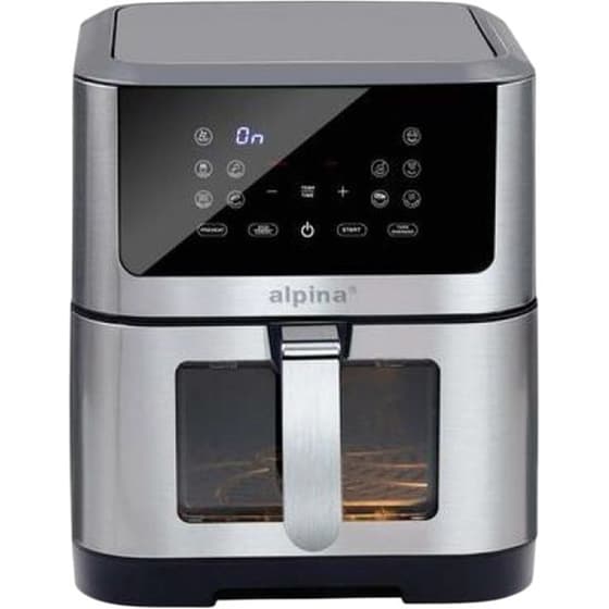 ALPINA SWITZERLAND 1800W με Αποσπώμενο Κάδο 8 L Ασημί/Μαύρη Φριτέζα Αέρος image 0