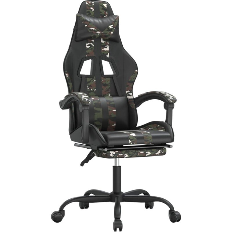 Καρέκλα Gaming VIDAXL 349542 με Υποπόδιο από Τεχνητό Δέρμα