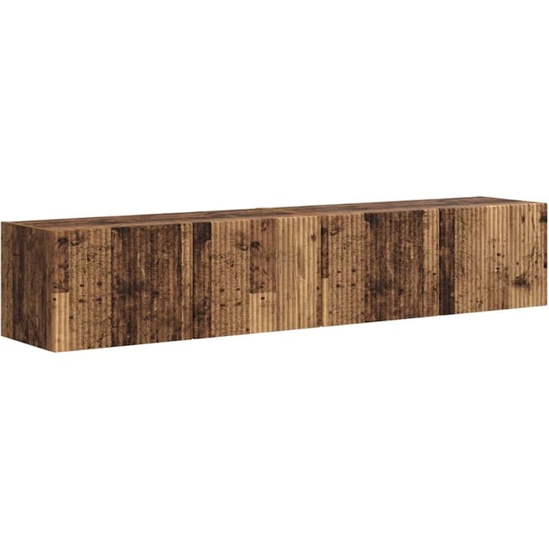 Έπιπλο Τηλεόρασης VidaXL Επιτοίχιο 2 τμχ 78,5 x 30 x 29,5 cm - Παλαιωμένο Ξύλο
