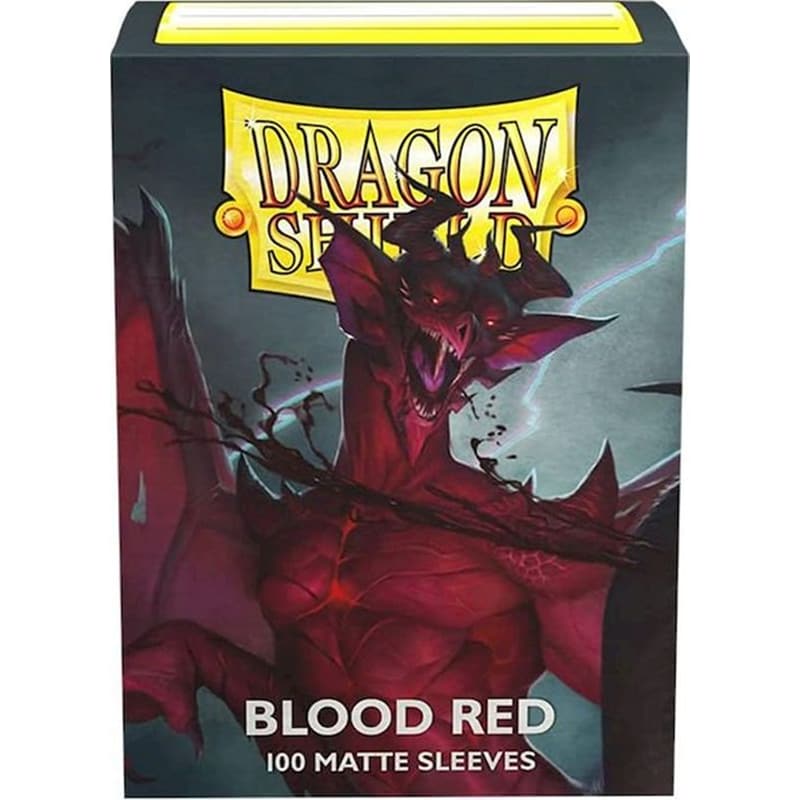 Blood Red Simurag Dragon Shield Standard Matte Sleeves (100 Sleeves)