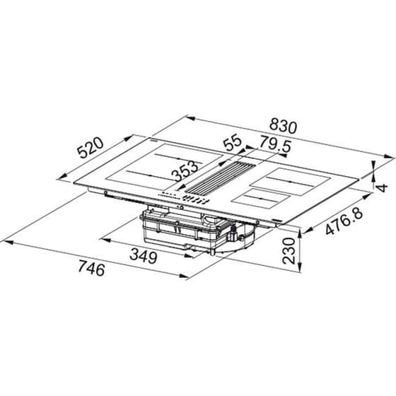 FRANKE Maris FMA 8381 HI 83 cm Εστία Επαγωγική Με Απορροφητήρα image 5