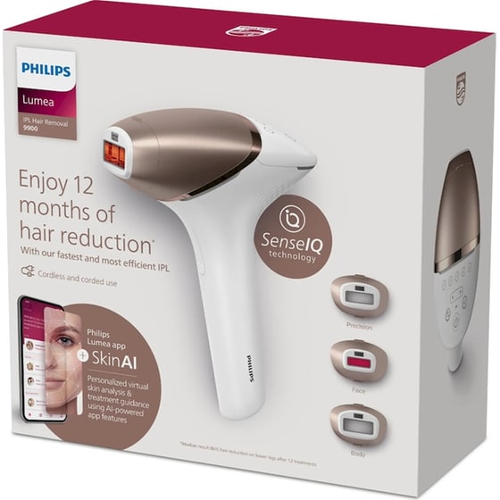 Αποτριχωτική Μηχανή PHILIPS Lumea BRI973/00 με Τεχνολογία IPL για Σώμα & Πρόσωπο Χρυσό/Λευκό image 5