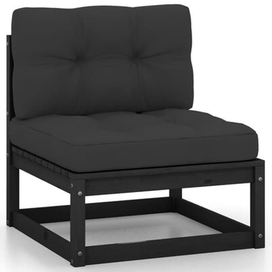 Vidaxl Σαλόνι Κήπου Σετ 4 Τεμαχίων Από Μασίφ Ξύλο Πεύκου Με Μαξιλάρια image 4