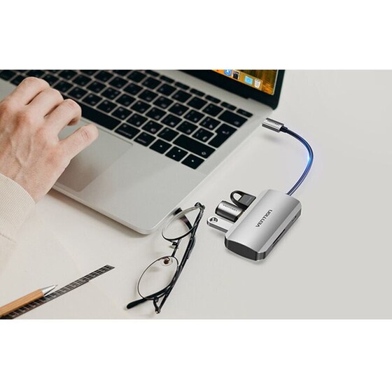 Vention USB-C Docking Station με PD - Γκρι image 3
