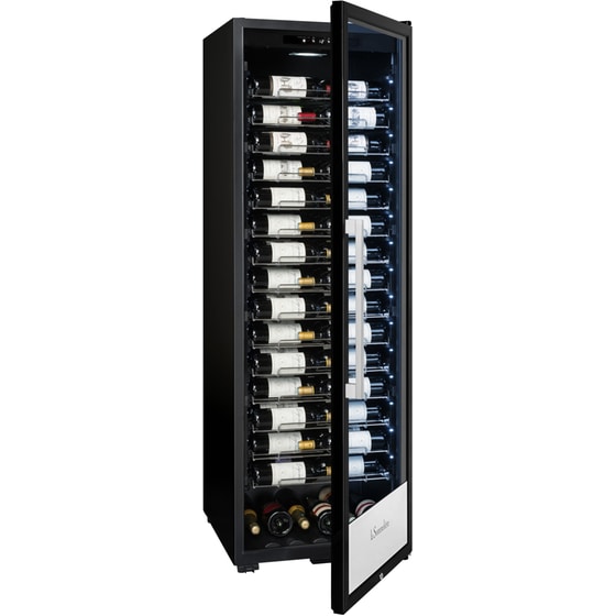 LA SOMMELIERE PRO160 για 152 Μπουκάλια με Γυάλινη Anti-UV Πόρτα και LED φωτισμό Μαύρο Συντηρητής Κρασιών image 7