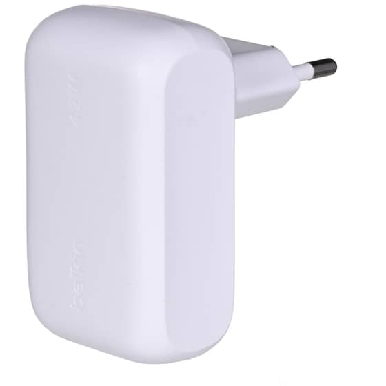 Φορτιστής Πρίζας Belkin WCB009VFWH USB-C/USB-A 42W - White image 1
