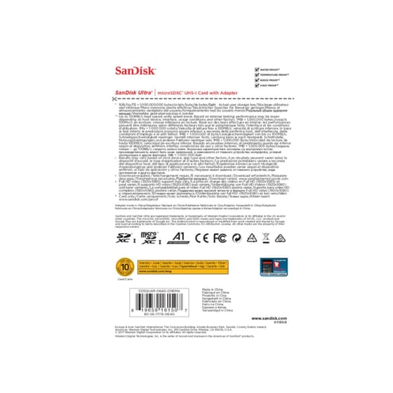 Sandisk Ultra microSDXC 64GB U1 A1 με αντάπτορα image 1
