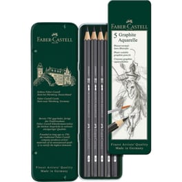 Μολύβια Γραφίτη Faber Castell Ακουαρέλας 3.3 mm Γκρι (5 Τεμάχια)